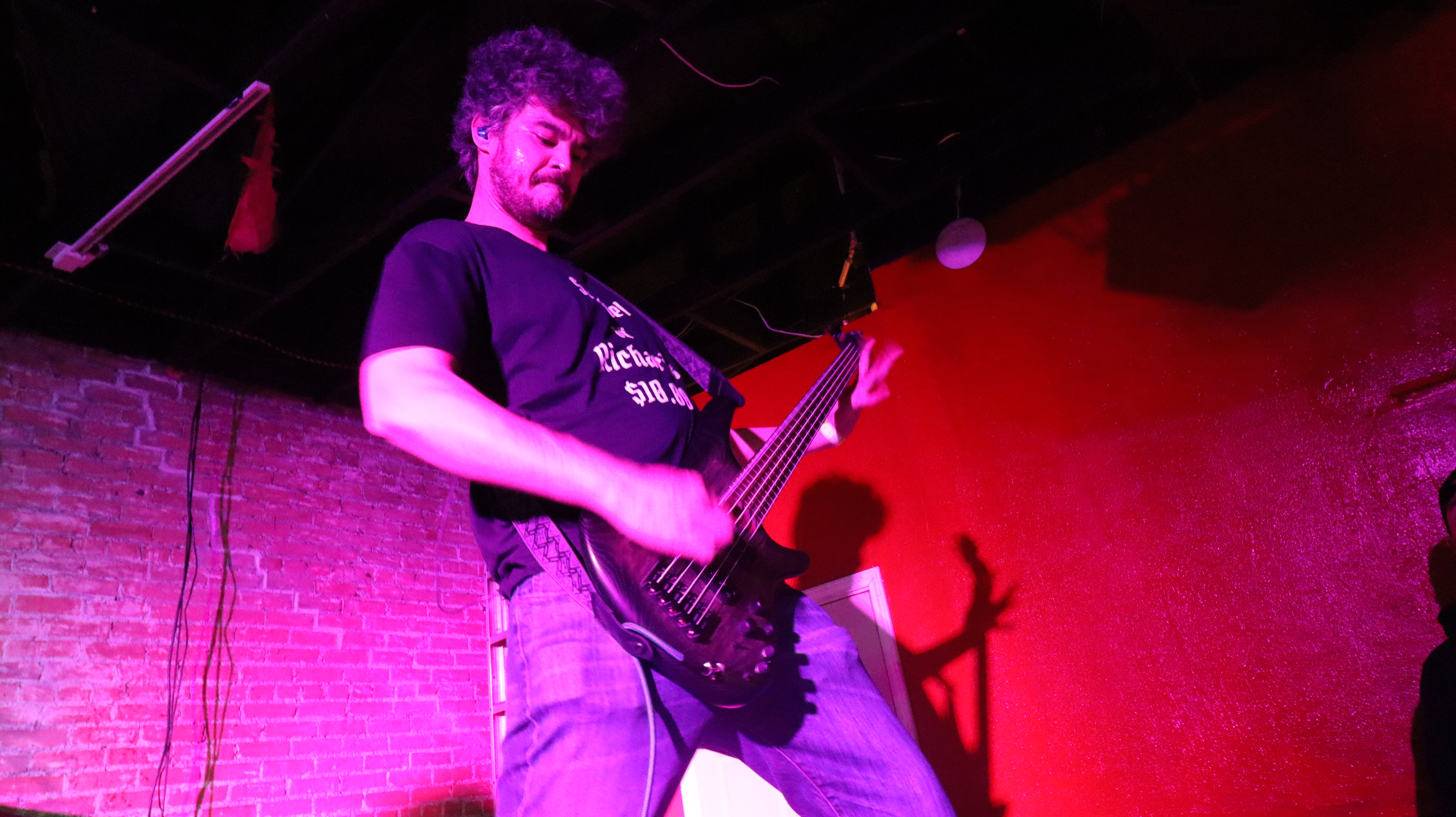 Bassist Photo Edit Before - Professional musician photo retouching Dallas