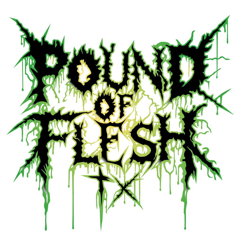 Pound Of Flesh TX Logo - Music band logo design