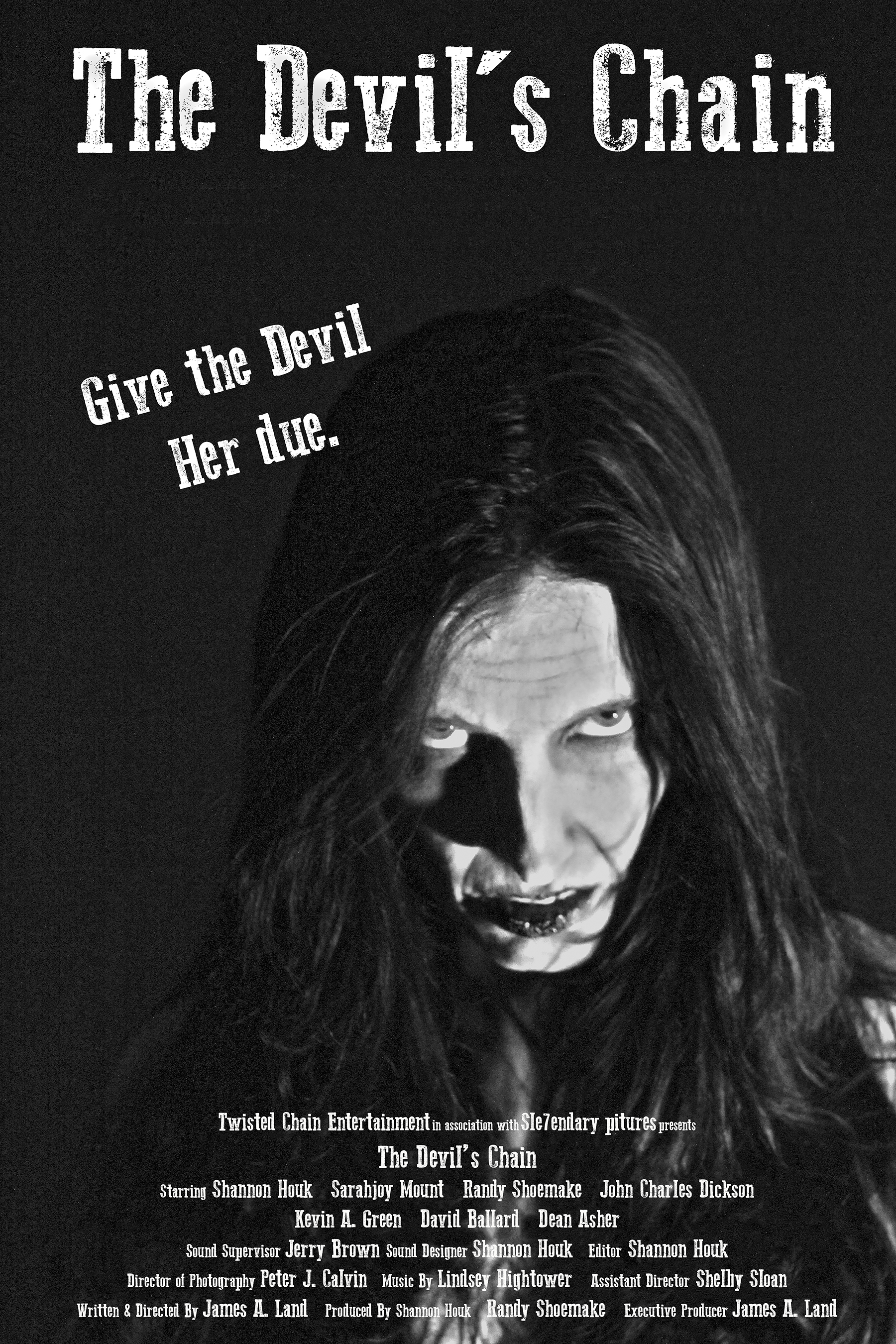 The Devil's Chain Movie Poster - Horror film promotional poster design